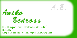 aniko bedross business card